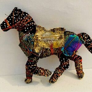 Colorful Fabric Horse Sculpture